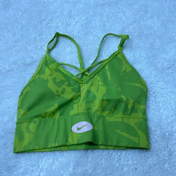 Nike Other - Nike Womens Green Athleisure Luxe Strappy Sports Bra Padded Sz XS Workout Cheer